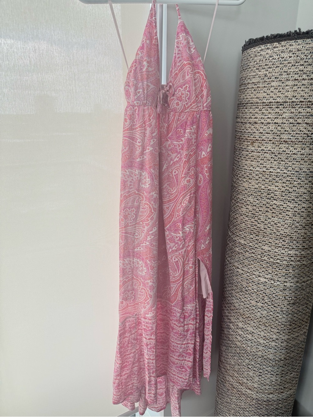 Hollister Pink and Coral Paisley Print Sundress